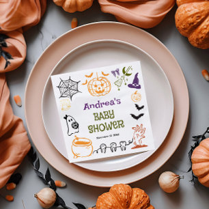 A little Boo is Almost Due Spooky Baby Shower Napkin