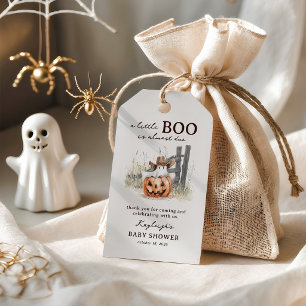 A Little Boo Is Due Western Baby Shower Favour Gift Tags