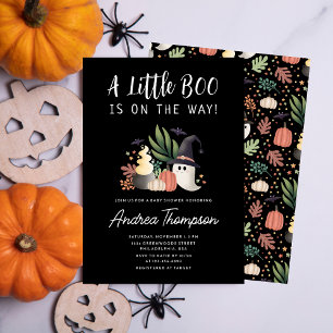 A Little Boo is on the Way Halloween Baby Shower Invitation