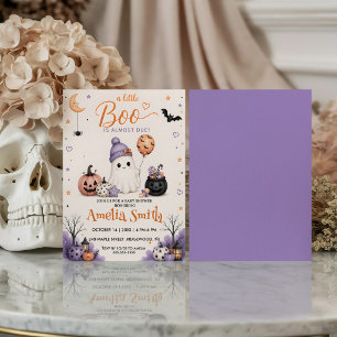 A Little Boo Is On the Way Hlloween Baby Shower Invitation