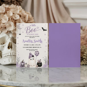A Little Boo Is On the Way Hlloween Baby Shower Invitation