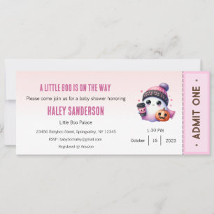 A Little Boo is on the Way Invitation, Halloween  Invitation