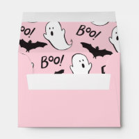 A Little Boo Pink Halloween Baby Shower Envelopes
