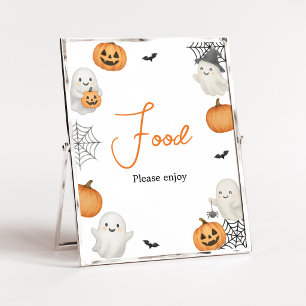 A Little Boo Pumpkin Halloween Food Sign