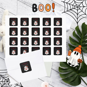 A Little Booh Halloween Baby Shower Square Sticker