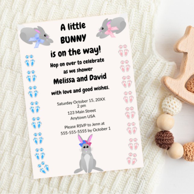 A little Bunny is on the way Invitation (Creator Uploaded)