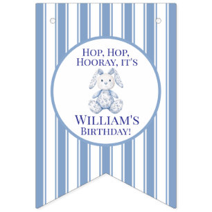 A Little Bunny is Turning One Bunting Flags