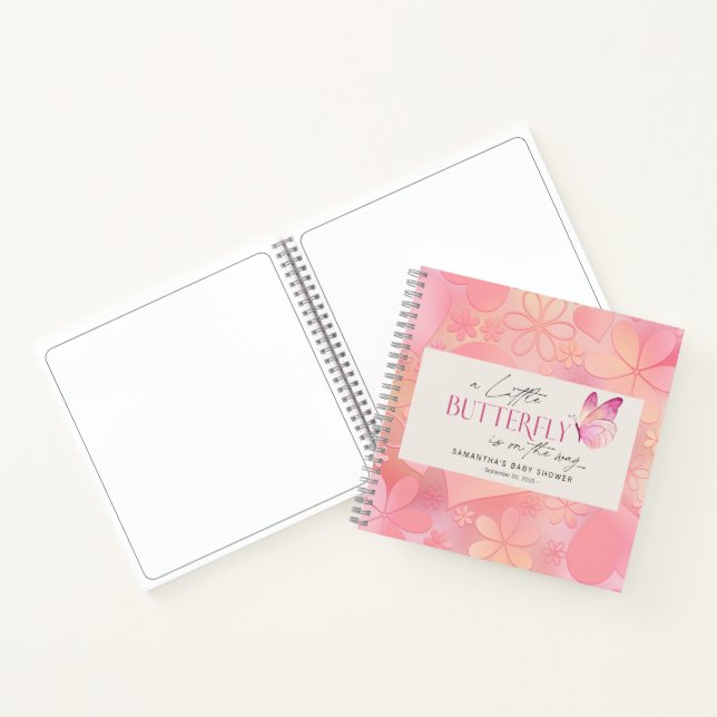 A Little Butterfly Baby Shower Guest Book (Inside)