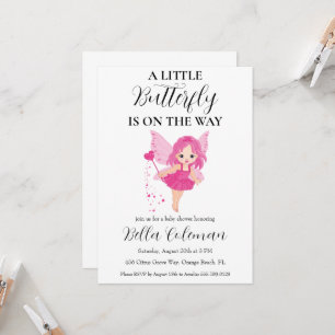 a little butterfly baby shower invitations