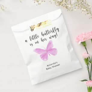 A Little Butterfly is on her way Baby Shower Favour Bag