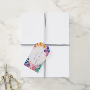 A Little Butterfly Is On It’s Way Glitter Gift Tags