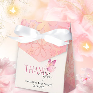 A Little Butterfly is on the Way Baby Shower Favor Box
