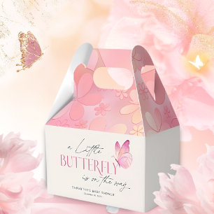 A Little Butterfly is on the Way Baby Shower Favor Box