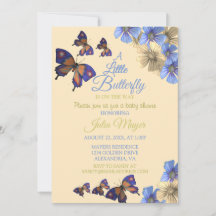 A Little Butterfly Is On The Way Floral Baby 