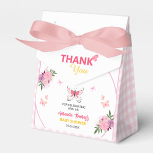 A Little Butterfly Is On The Way Girl Baby Shower Favor Box
