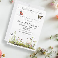 A Little Butterfly Wildflower  Baby Shower