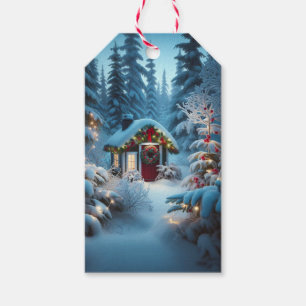 A Little Cabin in the Woods Festive Christmas Gift Tags