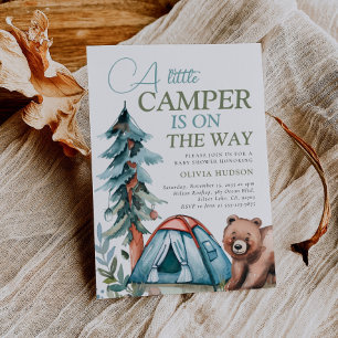 A Little Camper Forest Baby Shower Invitation