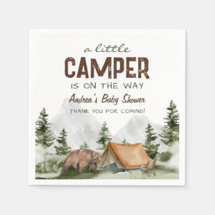 A little Camper is on the Way Baby Boy Shower Napkin