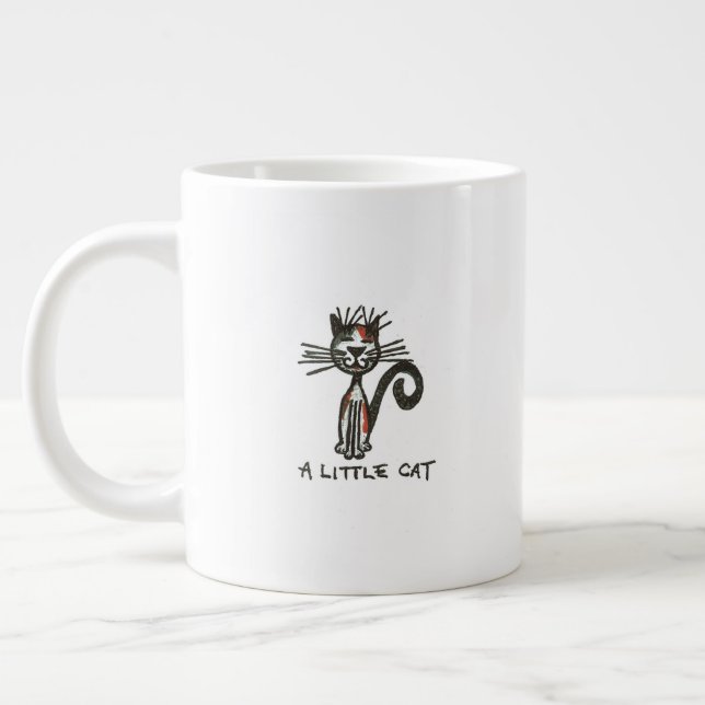 A Little Cat Large Coffee Mug (Left)