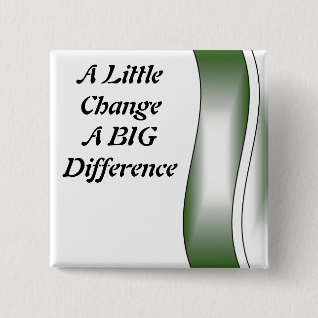 A Little Change A Big Difference 2 Inch Square Button (Front)