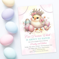 A Little Chick Baby Chicken Baby Shower Invitation