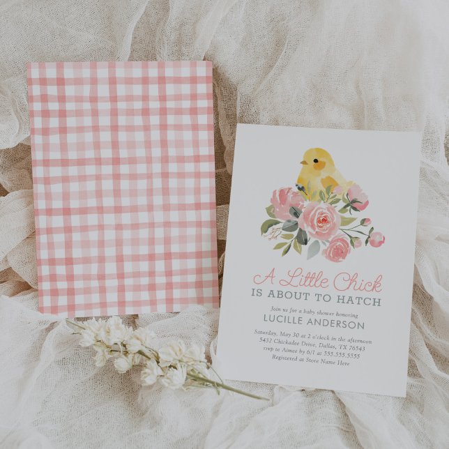 A Little Chick is About to Hatch Baby Shower Invitation (Creator Uploaded)