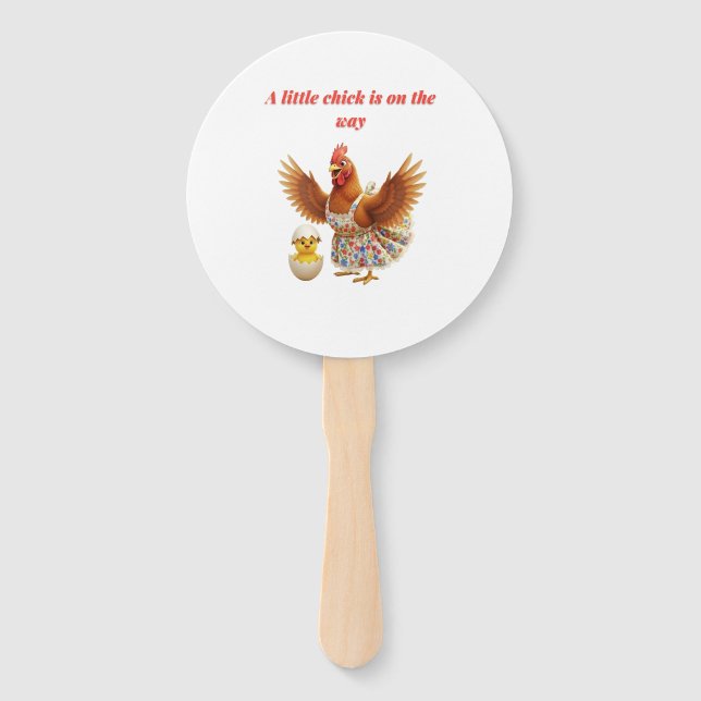 A little chick is on the way  hand fan (Front)