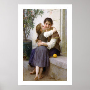 A Little Coaxing 1890, Bouguereau Poster