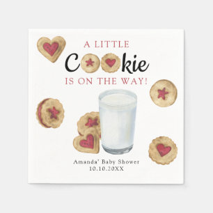 A Little Cookie is on the way Baby shower Napkin