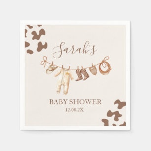 A little Cowboy  Baby Shower Boy Napkin