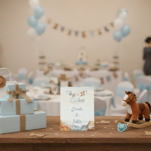 A Little Cowboy Baby Shower Cards and Gifts Sign
