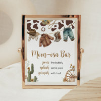 A Little Cowboy Baby Shower Mom Osa Bar