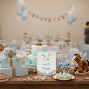 A Little Cowboy Baby Shower Sweets and Treats Sign