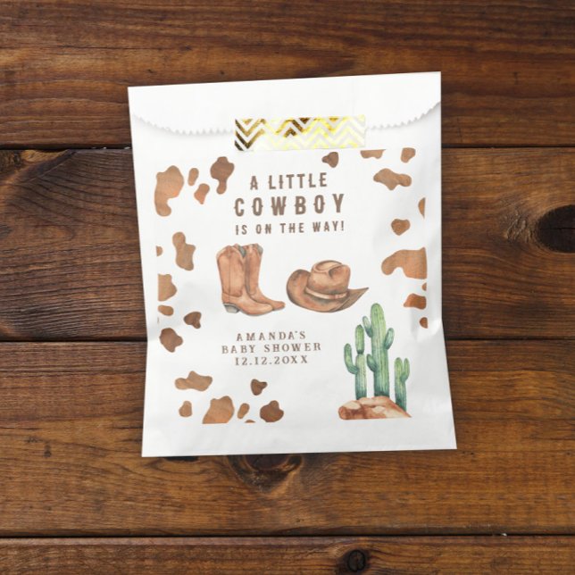 A Little Cowboy is on the way Baby Shower  Favour Bag (Creator Uploaded)