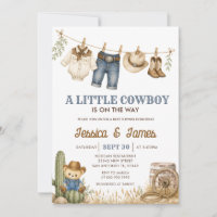 A Little Cowboy is on the Way Bear Baby shower