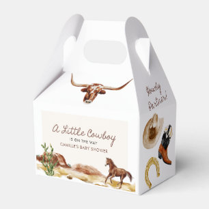 A Little Cowboy Western Boy Baby Shower Favor Box