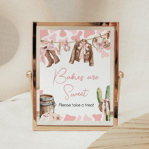 A Little Cowgirl Baby Shower Babies are Sweet Poster