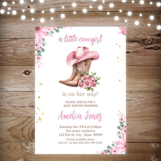 A Little Cowgirl Baby Shower Invitation  (Creator Uploaded)