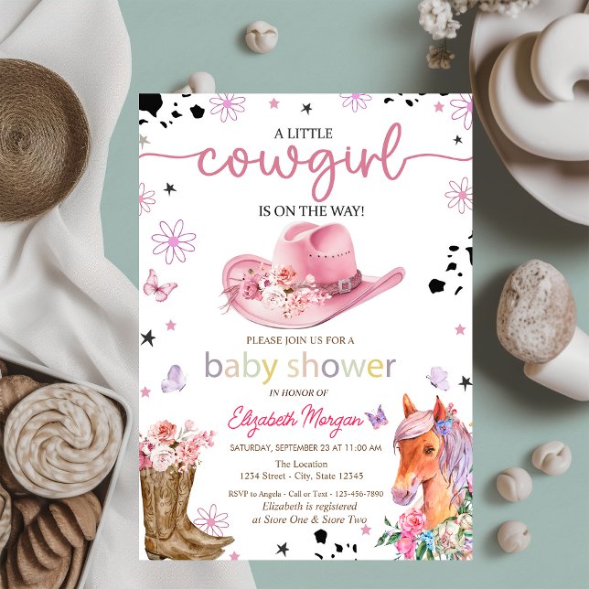 A Little Cowgirl Baby Shower Invitation (Creator Uploaded)