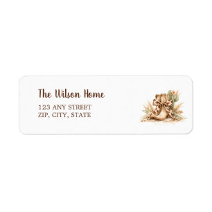 A Little Cowgirl Cowboy Baby Shower Return Address