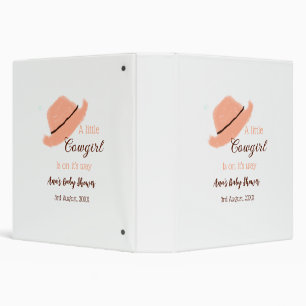 A little cowgirl is on it's way orange baby shower binder