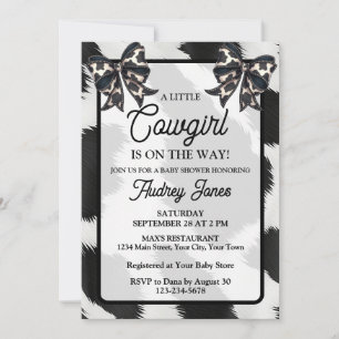 A Little Cowgirl Is On The Way Baby Shower Invitation