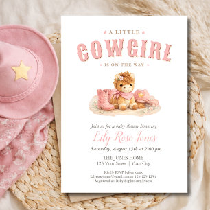 A Little Cowirgl Is On The Way Baby Shower  Invitation