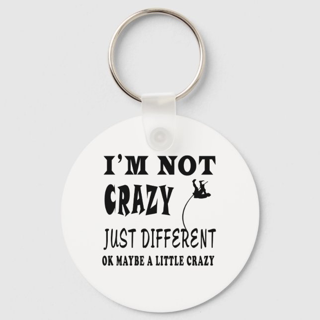 A Little Crazy for Pole Vault Keychain (Front)