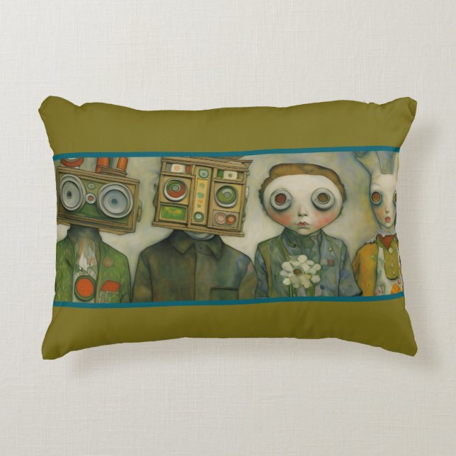 A little crazy Rug Accent Pillow (Front)