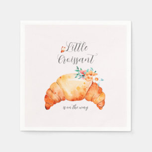 A Little Croissant Is On The Way Baby Shower Napkin