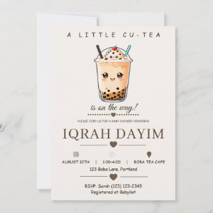 A Little Cu-Tea Boba Gender Neutral Baby Shower Invitation