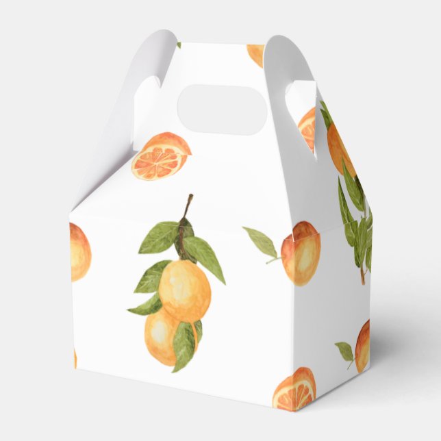 A little Cutie Baby Shower Oranges  Favor Box (Front Side)
