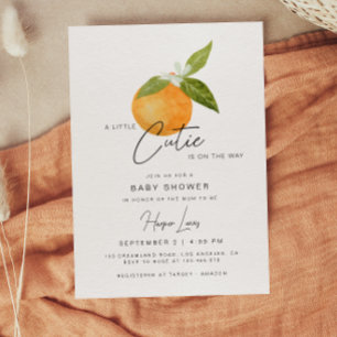 A little Cutie Baby Shower Oranges Invitation
